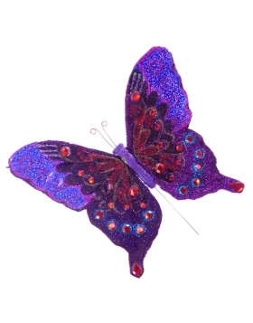 Πεταλούδα Υφασμάτινη Velvet 16x14cm 16522