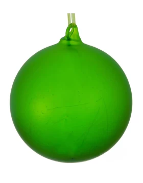Χριστουγεννιάτικη Μπάλα Γυάλινη Πράσινη 8cm 52880a