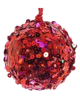 Χριστουγεννιάτικη Μπάλα Κόκκινη 8cm 80717 - 80911