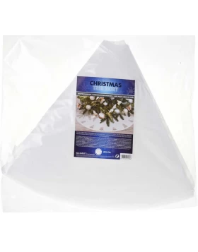 Χριστουγεννιάτικη Ποδιά Δέντρου Άσπρη Βάτα 98cm 415806