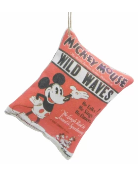 Χριστουγεννιάτικο Στολίδι Μαξιλαράκι Mickey 10cm 50429a