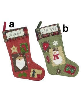 Χριστουγεννιάτικη Κάλτσα με Παράσταση σε 2 σχέδια 45cm 237461
