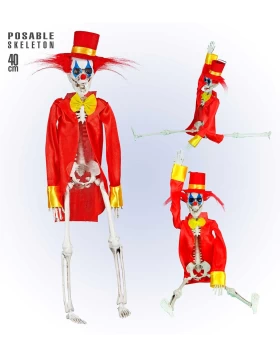 Halloween Διακοσμητικός Killer Clown Skeleton με σπαστές αρθρώσεις 40cm 10995 
