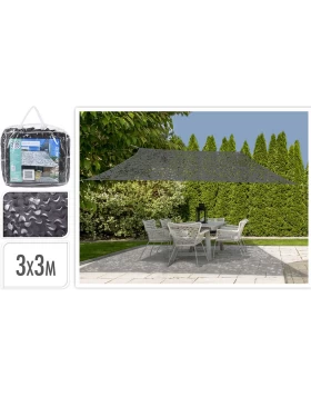 Ambiance Camouflage Shade Τετράγωνο 300x300cm 896749 Ανθρακί - Dark Grey 