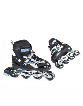 Αυξομειούμενα Πατίνια Roller NJ 1828 A INLINE SKATES NILS EXTREME ΜΑΥΡΟ -SMALL (31-34)