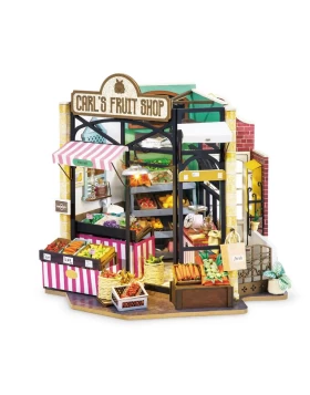 ROBOTIME DG142 Carl’s Fruit Shop – Happy Corner DIY Dollhouse