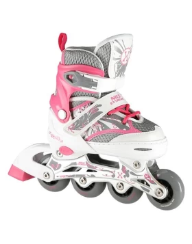 Αυξομειούμενα Πατίνια Roller NA 10602A INLINE SKATES NILS EXTREME ΡΟΖ-LARGE(39-42)