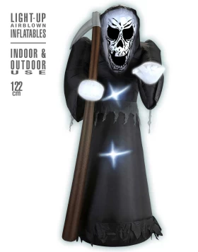 Halloween Φουσκωτό Διακοσμητικό Grim Reaper με Φώς 122cm 75036