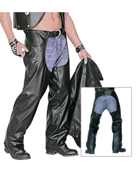 Μαύρες Περισκελίδες Rocker - Cowboy - Leather Look  3026 - 318856