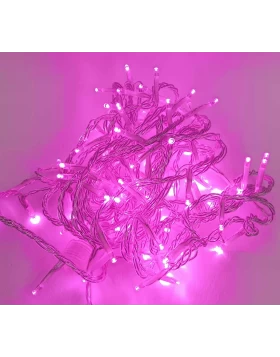 100 Led Λαμπάκια S/Pink Επεκτεινόμενα με Πρόγραμμα 5m IP44 - 63352