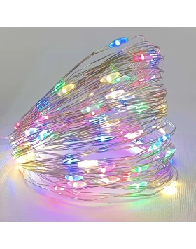 100 Micro Led S/Multi 10m Φωτάκια Σταθερά 60202 με Μετασχηματιστή