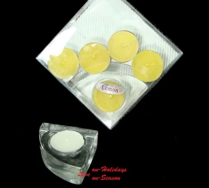 Set/5 Αρωματικά Κεριά Ρεσώ με Γυάλινη Βάση 236459 Lemon