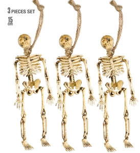 Αποκριάτικοι Διακοσμητικοί Σκελετοί 15cm Σετ/3 τεμ. 6878D - 311853