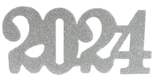 Ασημί Χρονολογία Χάρτινη με Glitter 10x4.5cm 237133c