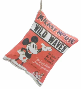 Χριστουγεννιάτικο Στολίδι Μαξιλαράκι Mickey 10cm 50429a