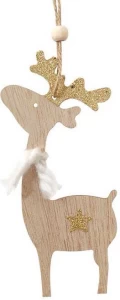 Χριστουγεννιάτικο Ξύλινο Στολίδι Ελαφάκι 15cm 50190258