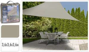 Ambiance Shade Τριγωνικό 360x360x360cm 805905 Sand Color - UPF 50+ 