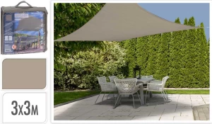 Ambiance Shade Τετράγωνο 300x300cm 805967 Sand Color - UPF 50+ 