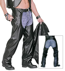 Μαύρες Περισκελίδες Rocker - Cowboy - Leather Look  3026 - 318856