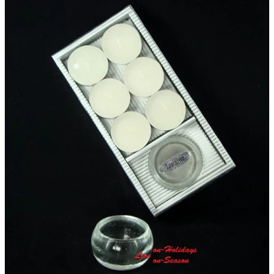 Set/6 Αρωματικά Κεριά Ρεσώ με Γυάλινη Βάση 236475 Jasmin