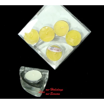 Set/5 Αρωματικά Κεριά Ρεσώ με Γυάλινη Βάση 236459 Lemon