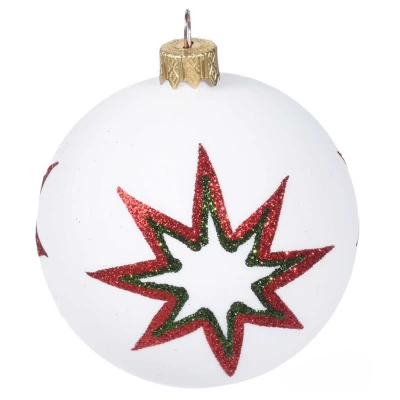 Χριστουγεννιάτικη Μπάλα Γυάλινη 8cm 258916c