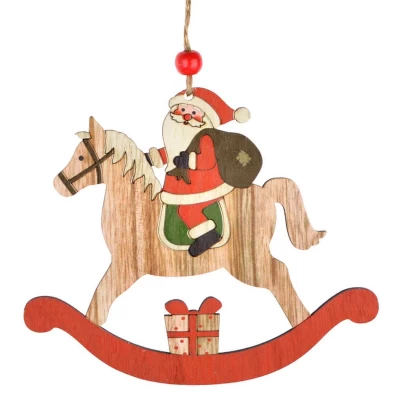 Χριστουγεννιάτικο Ξύλινο Στολίδι Αλογάκι 14cm 236105b