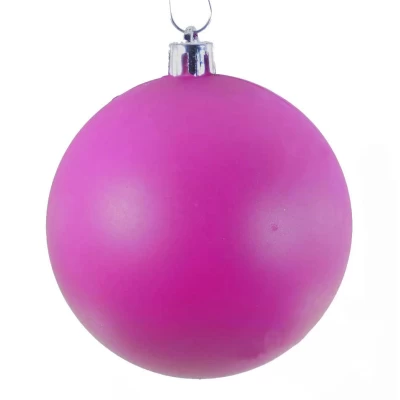 Χριστουγεννιάτικη μπάλα neon Φούξια 8cm  237015