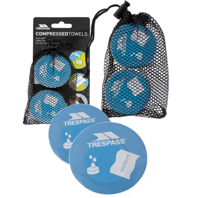 Trespass Set/2 Compressed Towels 50x30cm 885070