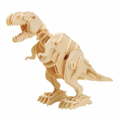 ROBOTIME WALKING T-REX Ξύλινο Μηχανικό Puzzle με Αισθητήρα Ήχου