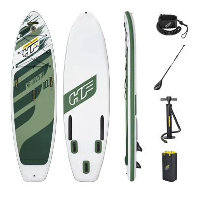 Hydro-Force Kahawai Set BESTWAY Φουσκωτή Σανίδα SUP, Μήκος: 3.10m, Αντοχή: 140kg, 3 πτερύγια, 65308