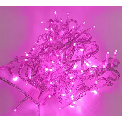 100 Led Λαμπάκια S/Pink Επεκτεινόμενα με Πρόγραμμα 5m IP44 - 63352