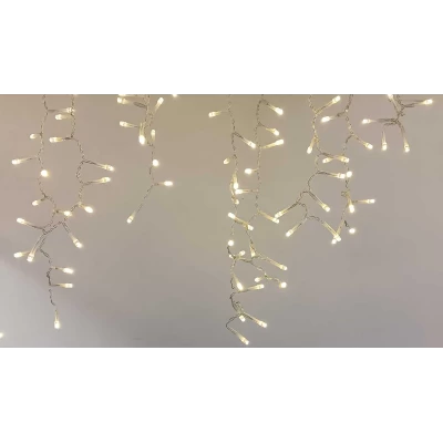 600 Led Λαμπάκια S/Warm White Πυκνή Ασύμμετρη Κουρτίνα Επεκτεινόμενη 3m IP44 - 62306