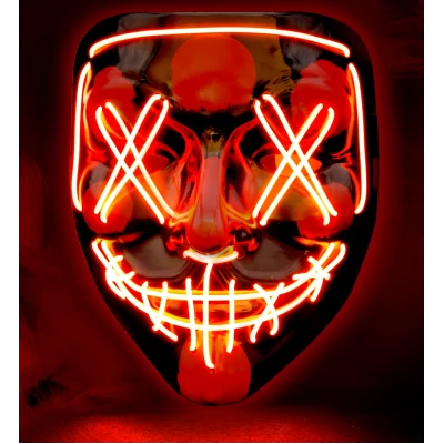 Αποκριάτικη Red Led Scary Mask με τρείς Λειτουργίες 319020