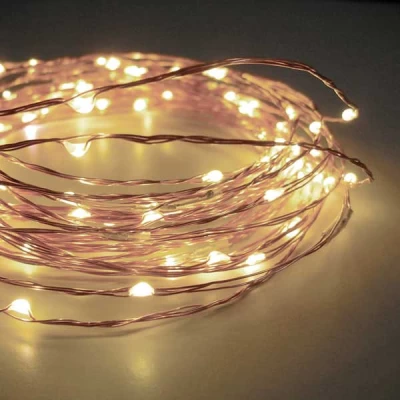 20 Micro Led Gold/Extra Warm White 014380 Σταθερά Λαμπάκια Μπαταρίας